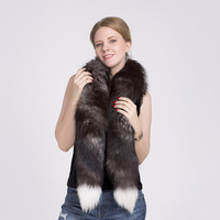 MWFur Mode Vente en gros Usine Offre Spéciale Fourrure Étole Fourrure de Renard Écharpe Boa pour Femmes et Hommes Écharpe Queue de Renard