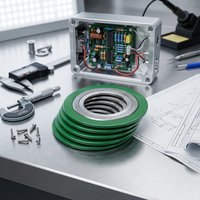 100 Stück Maßgefertigte 304 Edelstahl Spiraldichtungsringe Grüner Metallkern Kreisförmige Industrielle Dichtungskomponente