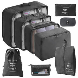 Conjunto de bolsas de viaje con gran descuento, bolsa de almacenamiento lavable de tela de algodón, clasificación de ropa, bolsa de equipaje - Product Image 5