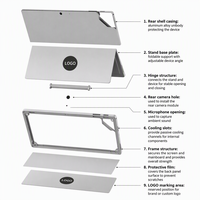 Film de protection transparent en PVC pour clavier de tablette, autocollant de reconditionnement pour coque de tablette