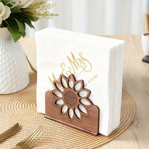 <span class=keywords><strong>2026</strong></span> Dispensador vertical de servilletas de madera con diseño de girasol, soporte para pañuelos de papel para restaurante, decoración del hogar, envío directo - Product Image 4