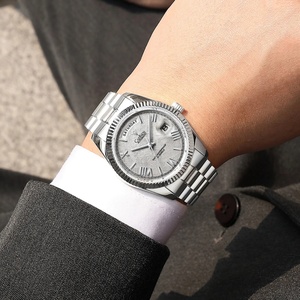 CADISEN Men's Luxury Stainless Steel <b>Mechanical</b> <b>Watch</b> Meteorite Dial Automatic 100M Water Resistant Japan MIYOTA 8285 Movement - Product Image 6