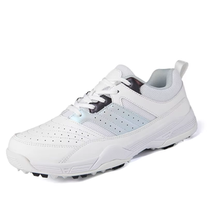 Zapatos de Golf Blancos de Malla con Detalles Azules y Amarillos, Suela de Goma, Unisex, Transpirables, Deportivos, para Primavera - Product Image 4