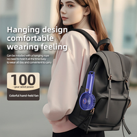 Ventilador Portátil USB Multifuncional de Mano, con Gran Potencia de Viento, Pantalla Digital, Mini Tecnología Portátil, Diseño Moderno en Plástico