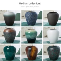 Vase en céramique de Jingdezhen, ornements pour le salon, arrangement floral, nouveau style chinois, décoration de couloir, fleuriste, combinaison libre