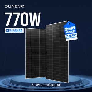แผงโซลาร์เซลล์แบบสองหน้า Sunevo N Type Hjt กำลังไฟ 700w 720w 750w 770w สำหรับโครงการเชิงพาณิชย์ ให้พลังงานสูง ประสิทธิภาพเชื่อถือได้ 6 - Product Image 1