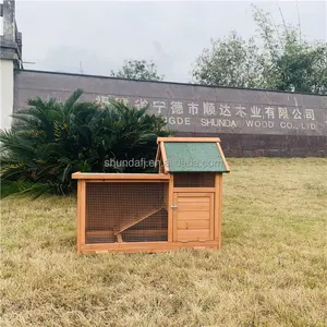 SDR027 OEM Pet Rabbit Cages Handmade House Wooden Rabbit Hutch Made In China