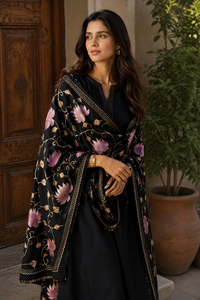 Elegant Embroidered Digital Print Viscose Shawl Long Fringe Traditional Winter Scarf Soft Warm Breathable Durable Classic Design - Product Image 4