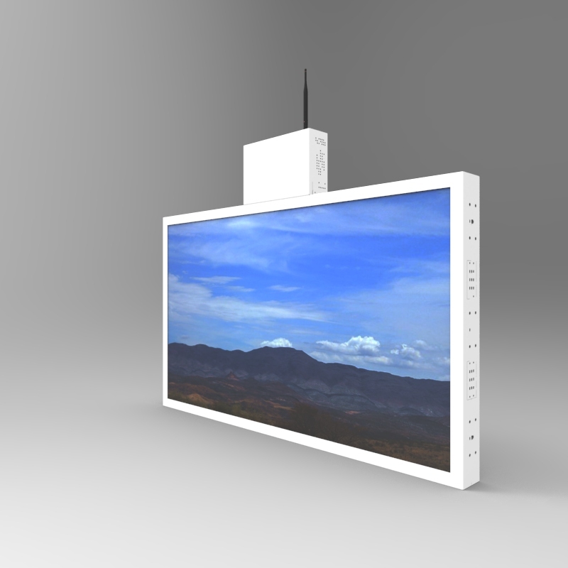 The store front glasses window double sided 2500nits and 500nits lcd advertising screen