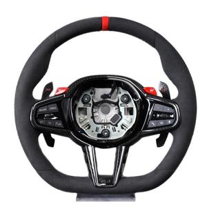 Volante <span class=keywords><strong>Mercedes</strong></span> de Fibra de Carbono con Marcador Rojo y Levas de Cambio Negras GT Heritage Premium, Repuesto de Actualización para la Mayoría de los Modelos - Product Image 5