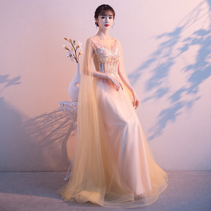 Women's Evening Gown 2026 New Arrival Elegant Long Dress Empire Waist Sweetheart Neckline A-Line Yellow 677 Gray 677 Pink 677 - Product Image 2