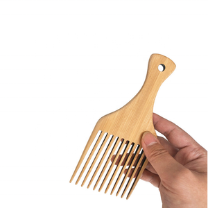 Peigne à cheveux professionnel en bois de bambou C7795 - Product Image 5