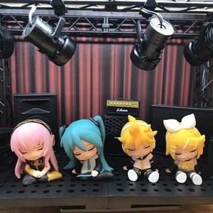 Figuras de Manga de 5CM, 4 Piezas/Juego, Muñecas Miku Kagamine Rin Len, Figuras de Anime Kawaii de PVC, Juguetes de Dibujos Animados Sentados y Durmiendo - Product Image 6