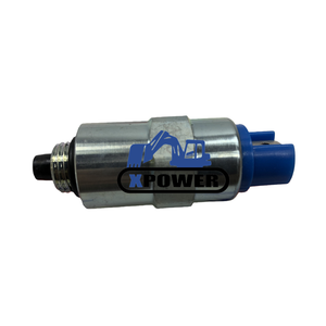 Válvula solenoide de corte de combustible y apagado de motor XPower negra 24V 7167-6200 para bomba de motor 320D 3CX 4CX 3054 1000 - Product Image 3