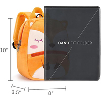 Sac à dos en peluche renard à bas prix, rembourré en coton PP, sac doux en peluche renard pour tout-petits, cadeau de vacances pour enfants