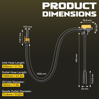 Pompe de transfert de carburant essence, diesel, kérosène 12L/min 20V/18V sur batterie avec buse fine de 33 mm et arrêt automatique