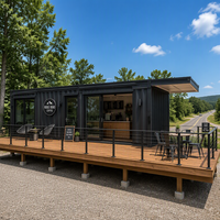 Maisons modulaires en acier personnalisées, modernes, 2 ou 3 chambres, avec cuisine intégrée, pour hôtel en emplacement panoramique extérieur