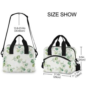 Insulated Lunch Bag Floral Tote <b>Cooler</b> Bag Zipper Portable Food Tote for Office School Travel - Product Image 3