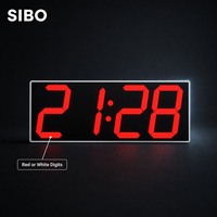 Reloj de Pared Digital LED de 6 Pulgadas, Sincronización de Hora por Red WiFi NTP, Pantalla de 4 Dígitos, Atenuación Automática, Relé de Alarma para Oficina, Fábrica, Escuela