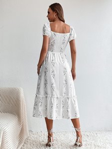 Ingrosso a <span class=keywords><strong>fiori</strong></span> lunghi abiti da donna Sexy da ragazza su misura Oem estate Vestido bianco floreale Casual elegante abito lungo da donna - Product Image 3