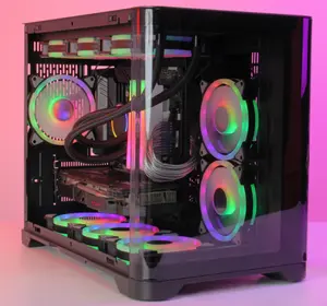 AIGO ARC (OEM) High End Gaming Pc Case ATX Full Tower Tempered Glass Gaming Case Front Curved Glass Desktop Chassis