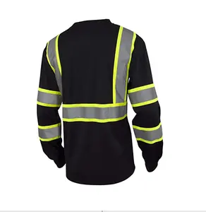 100% Polyester nefes yansıtıcı Hi Vis TShirt