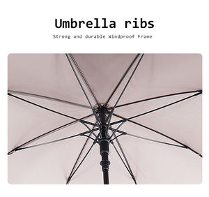 Parapluie de golf en fibre de carbone ultra léger 27 pouces 8 baleines 230g OEM ODM cadre en fibre de carbone résistant au vent parapluie droit - Product Image 5