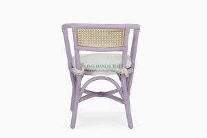 Chaise Boho Chic en rotin pour enfants Chaise en osier confortable avec coussin amovible pour bébés et enfants pour le salon - Product Image 5