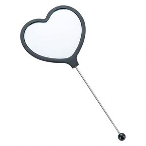 Espejo de Maquillaje Portátil de Mano con Forma de Corazón para Mujer, de Plástico, con Impresión de Logotipo Personalizable - Product Image 4