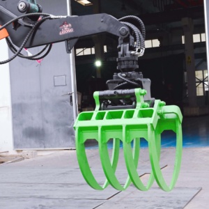 ROTARY grapple Rake kẹp cho các hoạt động máy xúc nhỏ, thủy lực log lấy Rake cho 3-5ton máy xúc - Product Image 2