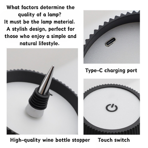 Modern Design USB Rechargeable Wireless Table <strong>Lamp</strong> with Three Colors &amp; Continuous Brightness <strong>Adjustment</strong> Bottle <strong>Lamp</strong> - Product Image 6