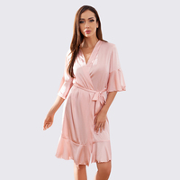 Nouveau Style Femmes Robe Satin Robes À Volants Robes De Mariée En Mousseline De Soie Satin Robe De Demoiselle D'honneur