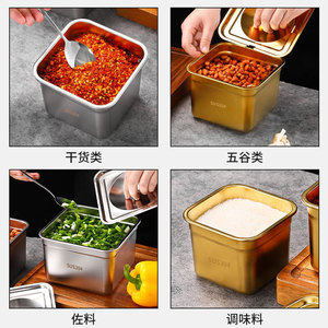 Chef Meis 304 Stainless Steel <b>Spice</b> <b>Jar</b> M Size Stackable With Lid For Kitchen Storage - Product Image 4