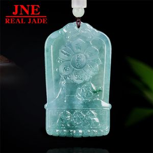 Pendentif en jade naturel de <span class=keywords><strong>type</strong></span> A, jade bleu eau, Amitabha Bouddha, pendentif en jade <span class=keywords><strong>du</strong></span> zodiaque chinois, chien, cochon, Bouddha gardien, quatre rencontres - Product Image 2