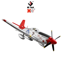Avión RC HOSHI WLtoys A280, Simulador de Caza P51, 2.4G, Modo 3D6G, Planeador de Ala Fija con Luz LED, Juguetes de Control Remoto