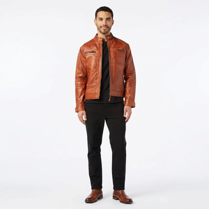 Chaqueta de Cuero PU para Hombre, Precio al por Mayor, Nuevos Estilos, Chaqueta de Motociclista Juvenil para Hombre, Chaquetas de Cuero Elegantes para Hombre - Product Image 1