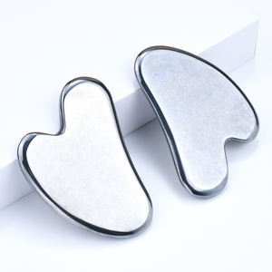 Venta caliente Terahertz Energy Stone Body Guasha Masajeador Face Skincare Tool Logotipo personalizado en forma de corazón Facial Gua Sha Herramienta de masaje - Product Image 1