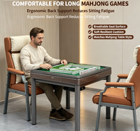 Chaise ergonomique à dossier haut pour Mahjong, avec coussin en mousse épaisse et structure métallique stable, idéale pour la salle à manger, la lecture et les clubs.