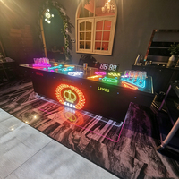Table de beer pong robuste avec compartiment à glace pour bars et fêtes