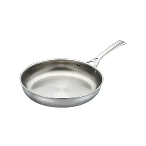 Easy-sauber Induction Bottom 3 Ply Stainless Steel Fry Pan