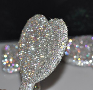 Private Label Your Logo Single Side Plastic Small Handheld <b>Square</b> Heart Oem Cosmetic Makeup Bling Hand <b>Mirrors</b> for Women - Product Image 3