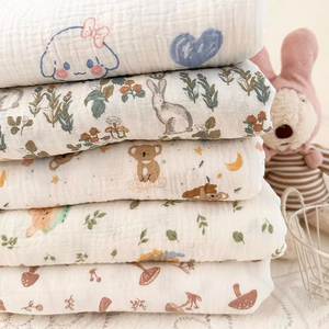 100% <span class=keywords><strong>cotone</strong></span> brasiliano <span class=keywords><strong>cotone</strong></span> organico tessuto organico GOTS certificata doppia garza per la realizzazione di vestiti di stoffa per bambini coperte - Product Image 4