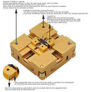Mesa de Reballing Universal de Acero Inoxidable de 90x90mm con Kits de Plantillas de 37 Piezas para PS3 Xbox PS4 <span class=keywords><strong>Wii</strong></span> Consola Arcade Joystick - Product Image 5
