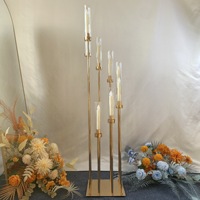 Bougeoirs 8 têtes argent/or chandeliers support décoration de mariage centres de table candélabres fête de mariage décor de mariage