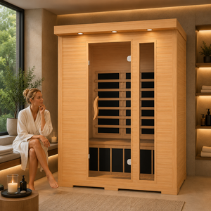 HG Cabina Interior para 2 Personas con Calefacción Infrarroja, Luz LED, Barra de Oxígeno y Montaje Rápido - Product Image 2