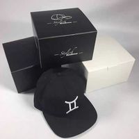 Caja de Embalaje para Sombreros de Papel Negro Plegable con Impresión Personalizada