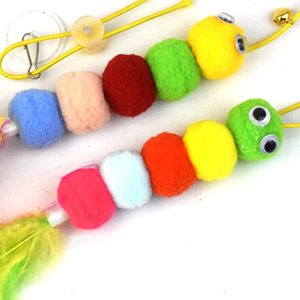 Feather Caterpillar <b>Cat</b> <b>Toy</b> Plush Hanging Boredom Buster <b>Interactive</b> Pet <b>Toy</b> - Product Image 1