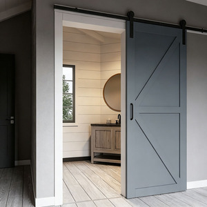 Porte <span class=keywords><strong>de</strong></span> grange coulissante extérieure résistante aux intempéries, rail en acier inoxydable robuste pour abri ou garage, portes <span class=keywords><strong>de</strong></span> grange sur mesure - Product Image 6