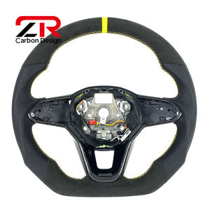 <span class=keywords><strong>Volante</strong></span> Deportivo de Cuero Perforado de Ante con Fibra de Carbono para Volkswagen ID3 ID7 VW Mk6 <span class=keywords><strong>Mk7</strong></span> Mk8 <span class=keywords><strong>gti</strong></span> Gtr Golf R-Line R CC POLO - Product Image 1