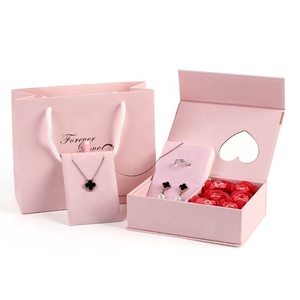 Pvc Window Gift Wholesale Bulk Pouch Large Purple Customise Velvet Sliding Door Customized Paper Jewelry Packaging Box